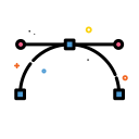 Colorful,Draw,Office,Path icon